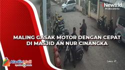 Waspada! Maling Gasak Motor dengan Cepat di Masjid An Nur Cinangka Terekam CCTV