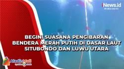 Begini Suasana Pengibaran Bendera Merah Putih di Dasar Laut Situbondo dan Luwu Utara