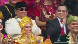 Potret Keakraban HT dan Prabowo pada Perayaan HUT ke-77 RI di Istana Merdeka