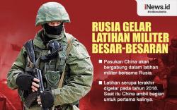 Infografis Rusia Gelar Latihan Perang Besar-besaran, China Ikut