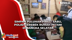 Simpan Puluhan Paket Sabu, Polisi Gerebek Rumah Petani di Bangka Selatan