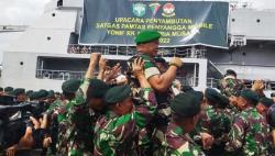 Pulang Tugas dari Papua, 445 Prajurit Yonif Satria Musara Disambut Pangdam Iskandar Muda