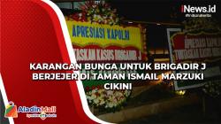 Karangan Bunga untuk Brigadir J Berjejer di Taman Ismail Marzuki Cikini