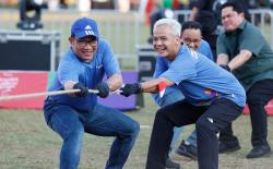 Ketika Ganjar, Anies, Ridwan Kamil dan Erick Thohir Berebut Juara Lomba Agustusan<