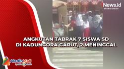 Angkutan Tabrak 7 Siswa SD di Kadungora Garut, 2 Meninggal<