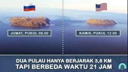 Unik! 2 Pulau Berjarak 3,8 KM tapi Punya Perbedaan Waktu 21 Jam