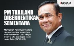 Infografis PM Thailand Prayut Chan O Cha Dibebastugaskan