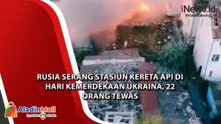 Video Rusia Serang Stasiun Kereta Api di Hari Kemerdekaan Ukraina, 22 Orang Tewas