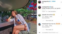 Bikin Resah, Wulan Guritno Unggah Foto Tanpa Make Up Pakai Bikini Rajut dan Hotpants
