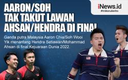 Infografis Aaron/Soh Tak Takut Lawan Ahsan/Hendra di Final Kejuaraan Dunia 2022
