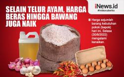 Infografis Selain Telur Ayam, Harga Beras hingga Bawang Juga Naik