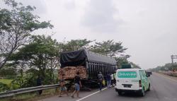 Brak! Bus Sinar Jaya Tabrak Truk di Tol Cipali, 2 Luka Berat<
