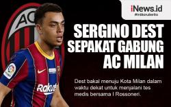 Infografis Bek Barcelona Sergino Dest Sepakat Gabung AC Milan