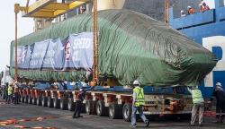 Penampakan Rangkaian Kereta Cepat Tiba di Jakarta