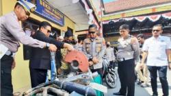 Bikin Resah, 250 Knalpot Brong Hasil Penindakan Polisi di Banjarmasin Dimusnahkan<