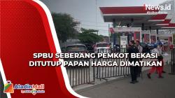 Jelang BBM Naik, SPBU Seberang Pemkot Bekasi Ditutup Papan Harga Dimatikan