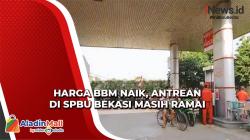 Harga BBM Naik, Antrean di SPBU Bekasi Masih Ramai