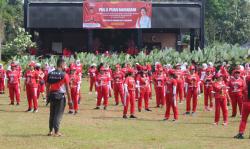 Ratusan Emak-emak Ramaikan Lomba Senam Indonesia Cinta Tanah Air Piala Puan Maharani