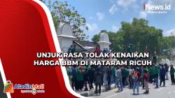 Unjuk Rasa Tolak Kenaikan Harga BBM di Mataram Ricuh