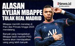 Infografis Alasan Kylian Mbappe Tolak Gabung Real Madrid