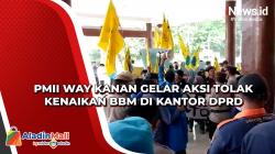 PMII Way Kanan Gelar Aksi Tolak Kenaikan BBM di Kantor DPRD