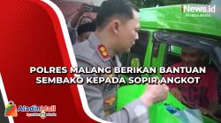 Polres Malang Berikan Bantuan Sembako kepada Sopir Angkot