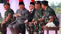 Momen Akrab Prabowo Bersama KSAD, KSAL, KSAU saat Penetapan Komcad 2022<