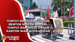 Tuntut Bansos, Puluhan Bentor Mogok Massal Tuntut Bansos di Depan Kantor Wali Kota Medan