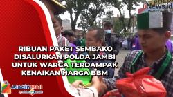 Ribuan Paket Sembako Disalurkan Polda Jambi untuk Warga Terdampak Kenaikan Harga BBM