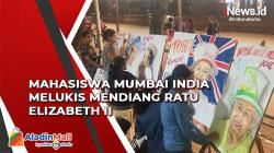 Mahasiswa Mumbai India Melukis sebagai Penghormatan Mendiang Ratu Elizabeth II