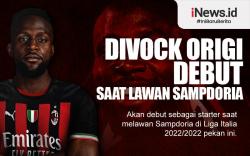 Infografis Divock Origi Debut saat AC Milan Vs Sampdoria