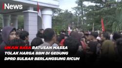 Unjuk Rasa Ratusan Massa Tolak Harga BBM di Gedung DPRD Sulbar Berlangsung Ricuh 