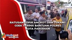 Harga BBM Naik, Sopir Angkot dan Tukang Ojek di Pariaman Terima Bantuan Paket Sembako