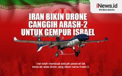 Infografis Iran Bikin Drone Canggih Arash-2 untuk Gempur Israel