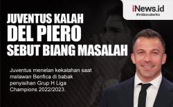 Infografis Juventus Kalah Lawan Benfica, Del Piero Sebut Biang Masalahnya