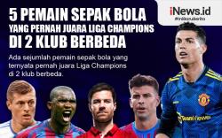 Infografis 5 Pemain Sepak Bola yang Juara Liga Champions di 2 Klub Berbeda