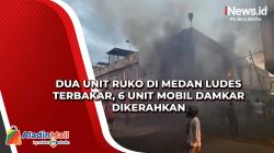 Dua Unit Ruko di Medan Ludes Terbakar, 6 Mobil Damkar Dikerahkan
