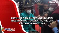 Menhub dan Gubernur Sumsel Bagikan Kartu Elektronik LRT Khusus Penyandang Disabilitas<