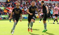 Hasil Liga Inggris: Bantai Brentford, Arsenal Tendang Man City dari Singgasana