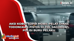 Aksi Koboi Sopir Mobil Pelat Dinas Todongkan Pistol di Tol Jagorawi, Polisi Buru Pelaku