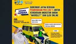 Kabar Gembira, Pemprov Jatim Bebaskan Pajak Mikrolet dan Ojek Online 100 Persen 
