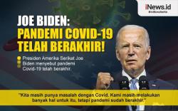 Infografis Joe Biden Sebut Pandemi Telah Berakhir
