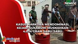 Kasus Narkoba Mendominasi, Kejari Sukabumi Musnahkan 4.074 Gram Sabu-Sabu