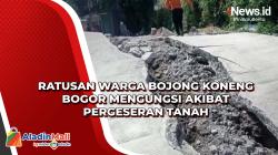 Ratusan Warga Bojong Koneng Bogor Mengungsi akibat Pergeseran Tanah