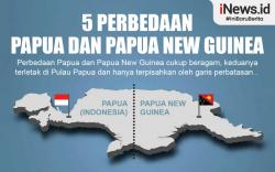 Infografis Perbedaan Papua dan Papua New Guinea