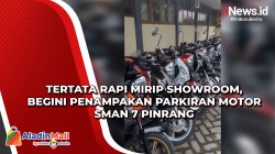 Tertata Rapi Mirip Showroom, Begini Penampakan Parkiran Motor SMAN 7 Pinrang
