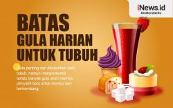Infografis Batasan Gula Harian pada Makanan dan Minuman Manis