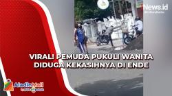 Viral, Pemuda Pukul dan Tendang Perempuan Diduga Kekasihnya di Jalan Raya Ende