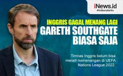 Infografis Respons Mengejutkan Gareth Southgate usai Ingris Ditahan Jerman