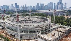 Penampakan Proyek Rp639,1 Miliar Indoor Multifunction Stadium di Samping Stadion GBK
